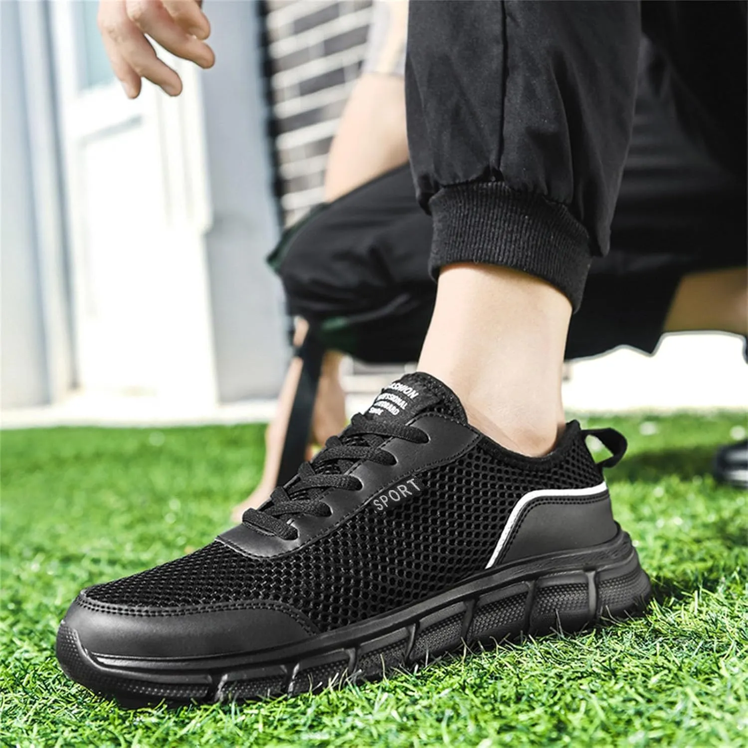 Arch Support Fitness Sneaker for Men Lightweight Breathable Walking Shoe Gym Tennis Sport Jogging Walking Shoes