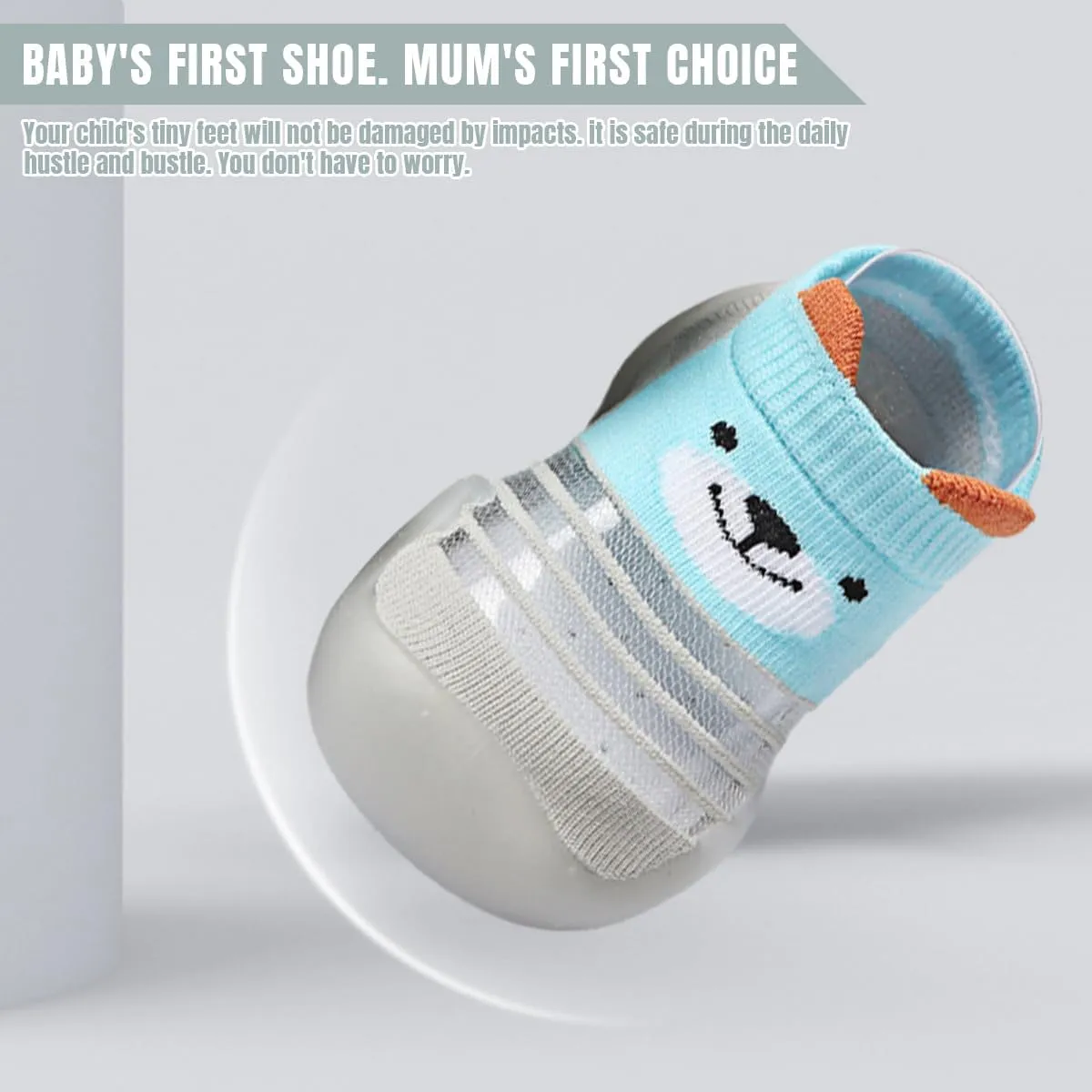 Baby Sock Shoes Boys Girls First Walking Shoes Non Slip Lightweight Toddler Infant Indoor Outdoor