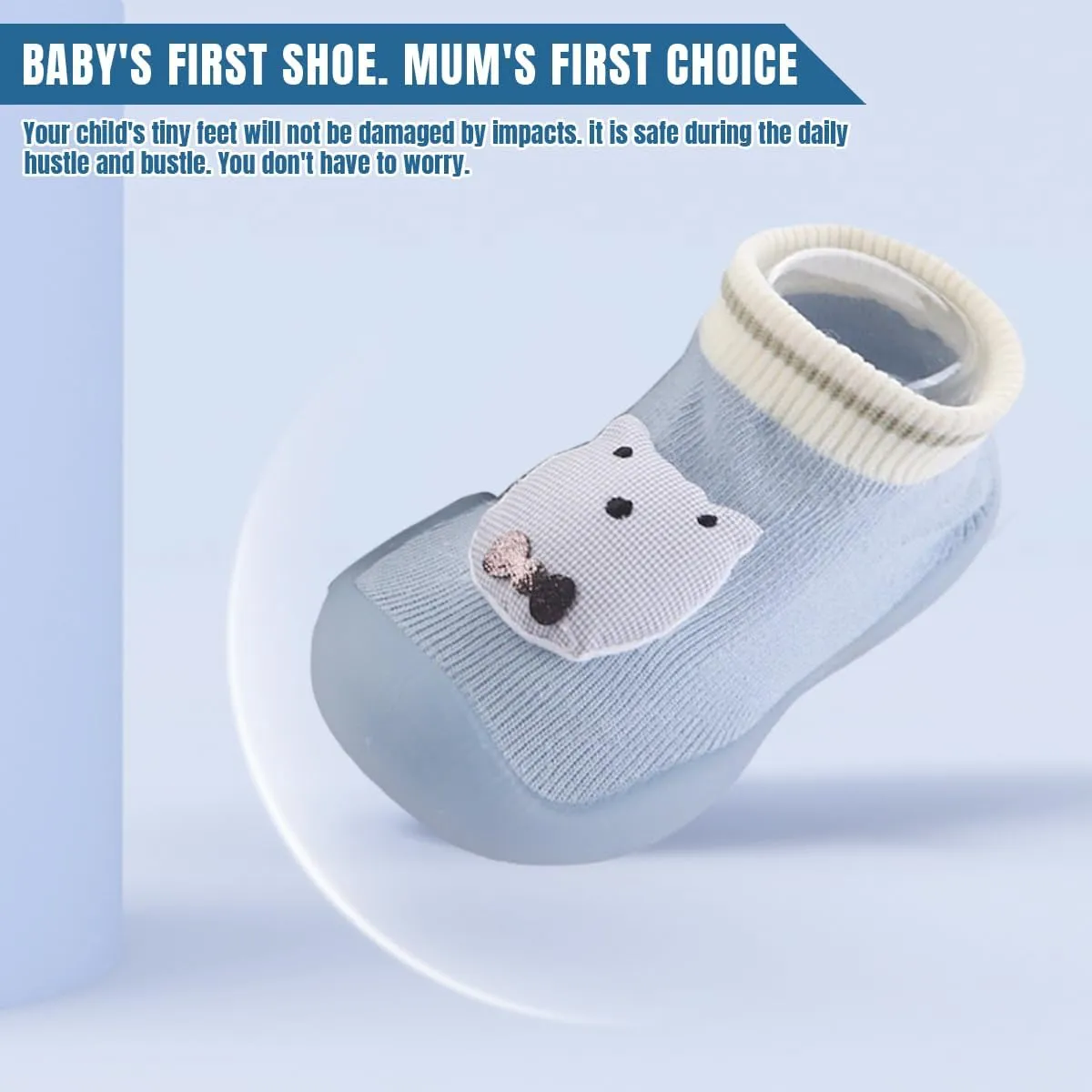 Baby Sock Shoes Boys Girls First Walking Shoes Non Slip Lightweight Toddler Infant Indoor Outdoor