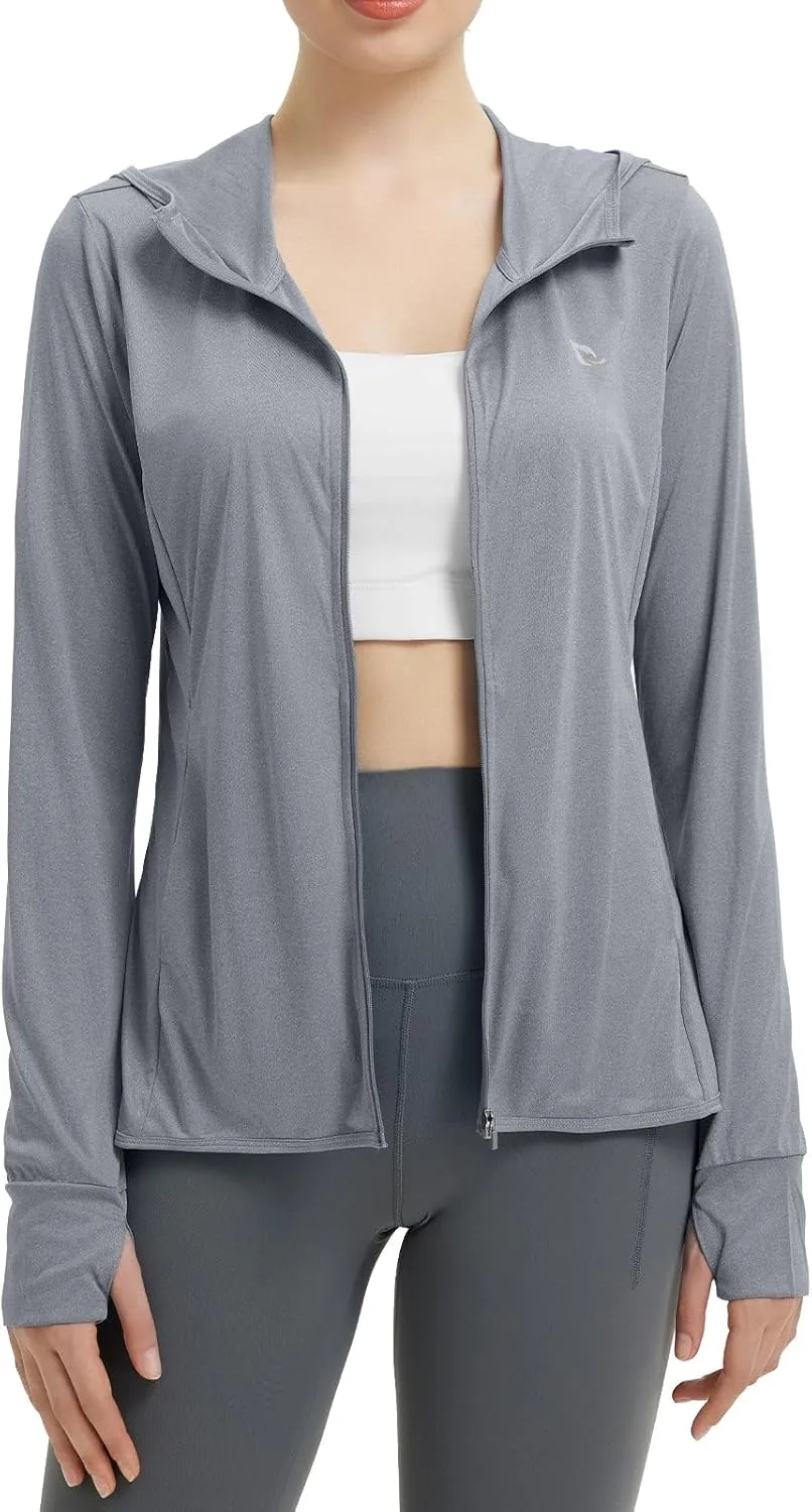 baleaf Women's Sun Protection Jacket Hoodie Clothing Lightweight Long Sleeve Sun Cover Up Shirt