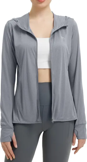 baleaf Women's Sun Protection Jacket Hoodie Clothing Lightweight Long Sleeve Sun Cover Up Shirt