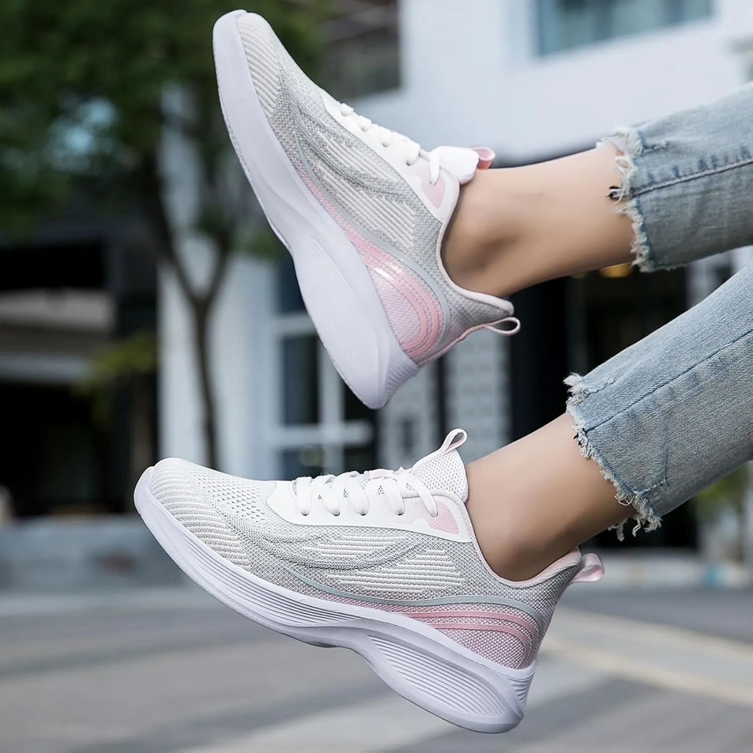 Beita Womens Running Shoes Non Slip Walking Sneakers Breathable Sports Shoes for Gym Travel Work
