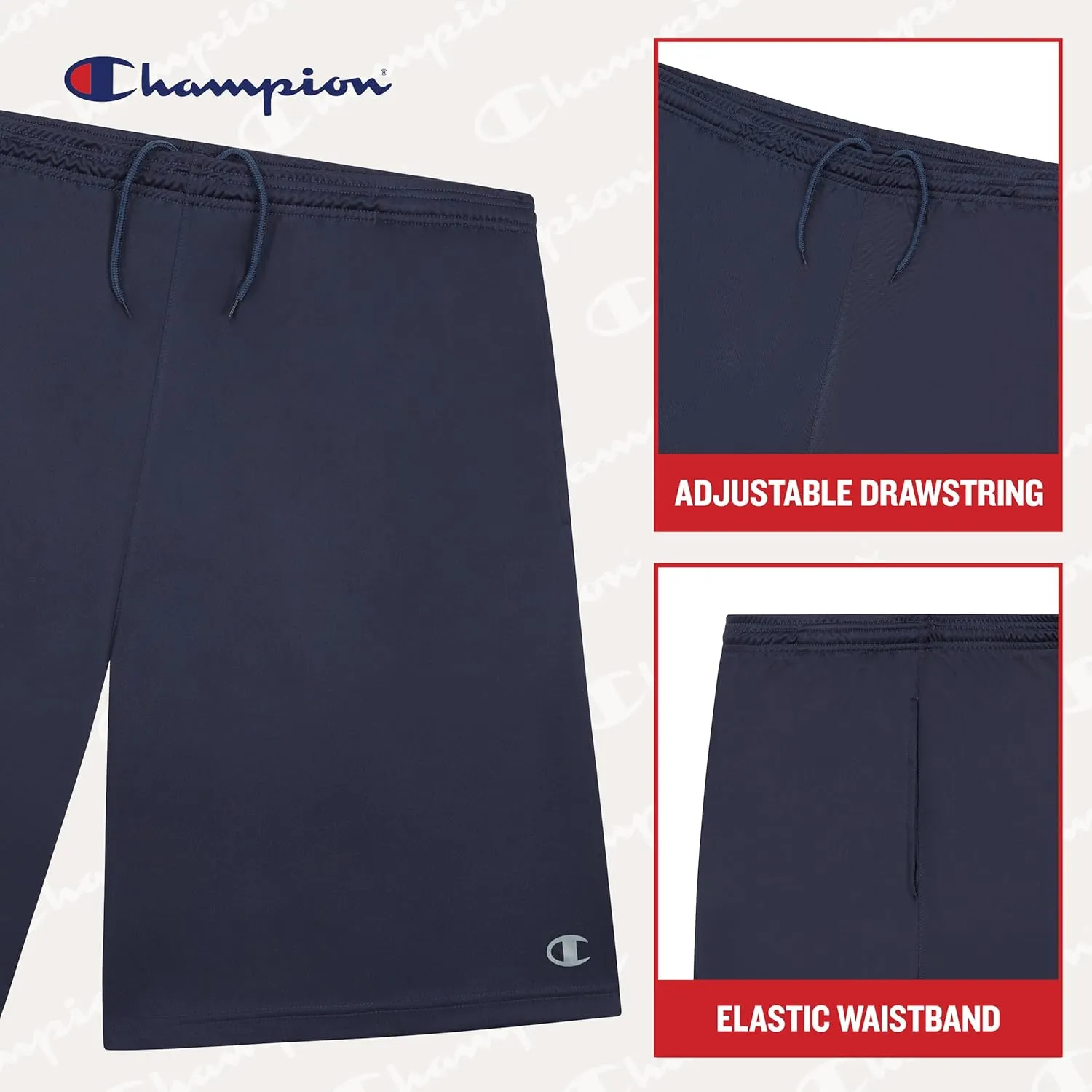 Champion Gym Shorts Men Big and Tall - 2 Pack Performance Dry Fit Running Shorts