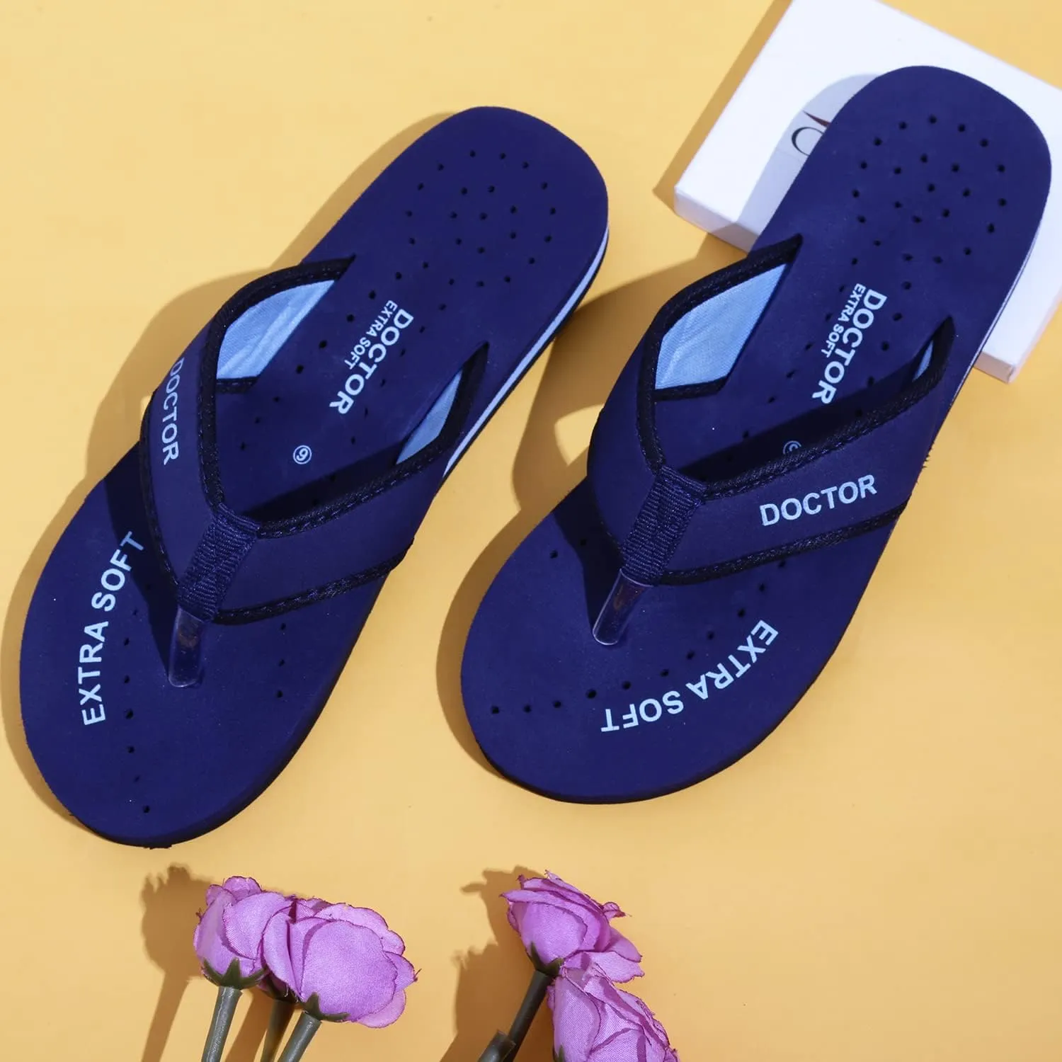 Doctor Slippers for Women Orthopedic Diabetic Pregnancy Non Slip Lightweight Comfortable Flat Casual Stylish Dr Chappals and House Flip flops For Ladies and Girls D-22