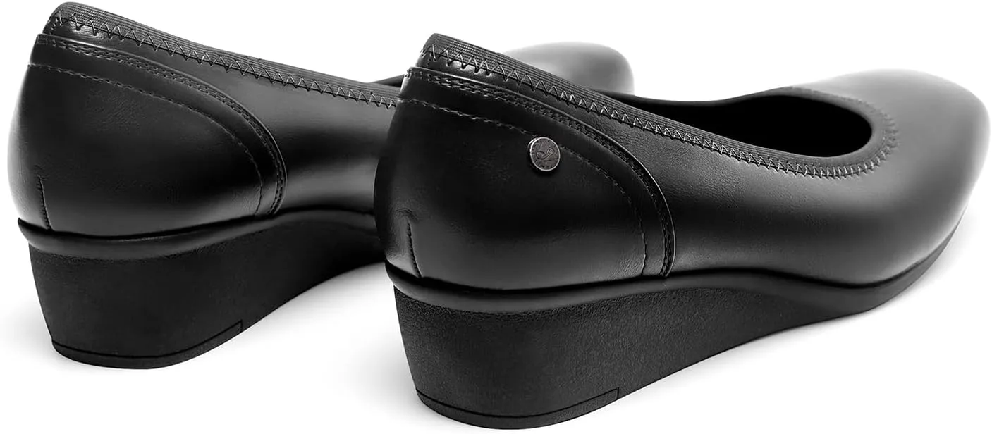 DREAM PAIRS Women's Wedge Shoes Closed Toe Low Heel Pumps Comfotable Dress Shoes