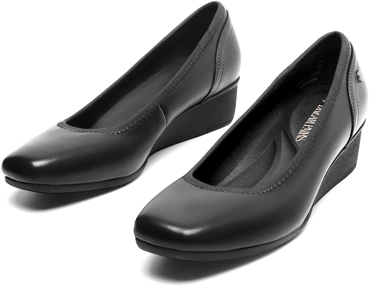 DREAM PAIRS Women's Wedge Shoes Closed Toe Low Heel Pumps Comfotable Dress Shoes