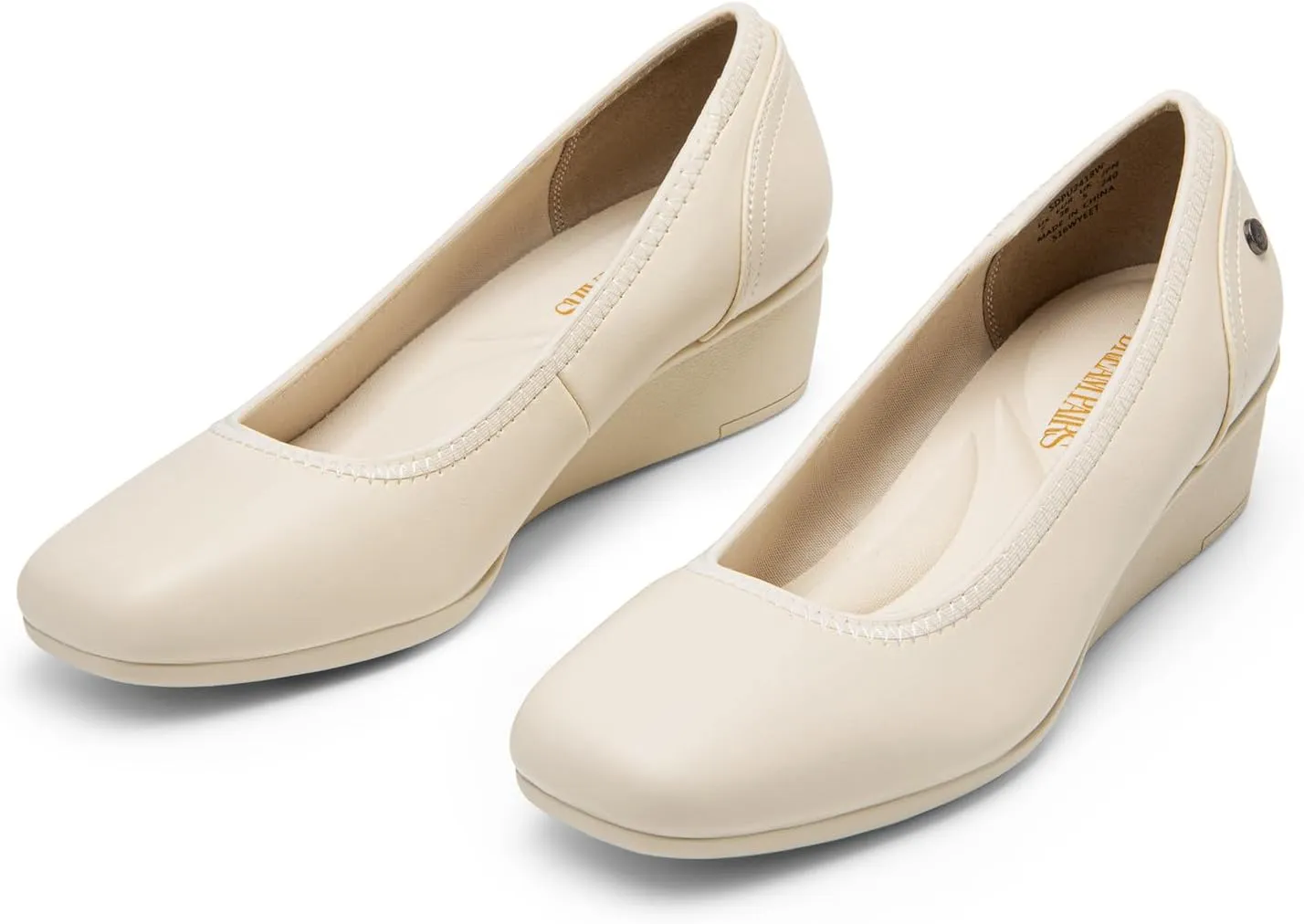 DREAM PAIRS Women's Wedge Shoes Closed Toe Low Heel Pumps Comfotable Dress Shoes