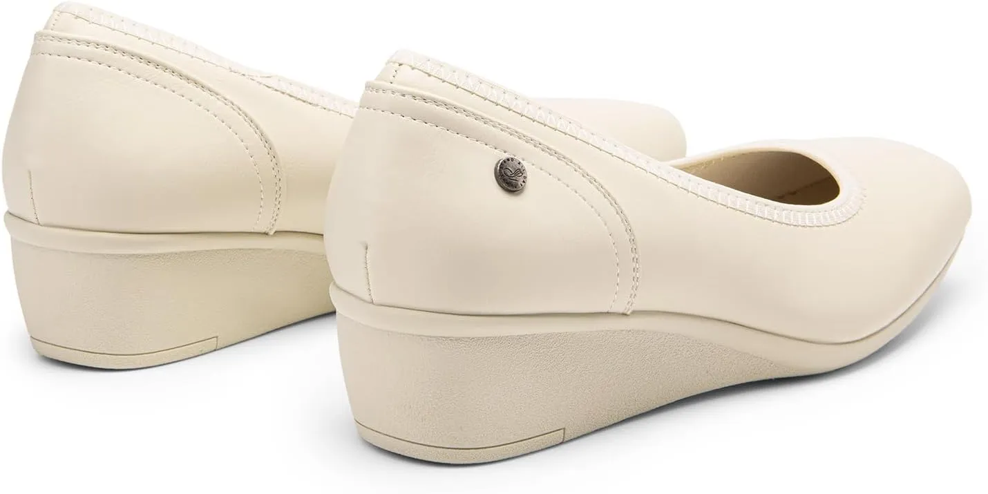 DREAM PAIRS Women's Wedge Shoes Closed Toe Low Heel Pumps Comfotable Dress Shoes