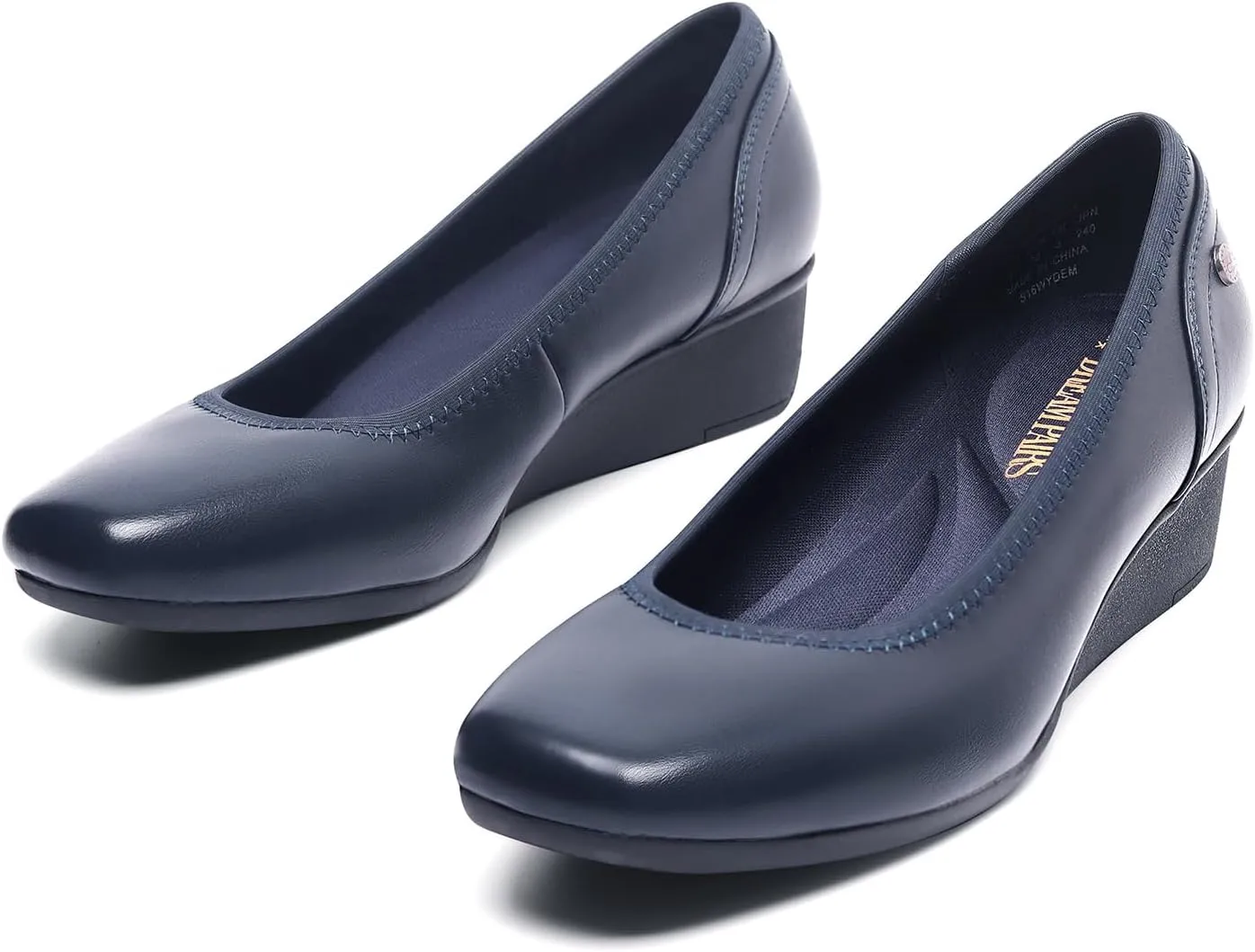 DREAM PAIRS Women's Wedge Shoes Closed Toe Low Heel Pumps Comfotable Dress Shoes