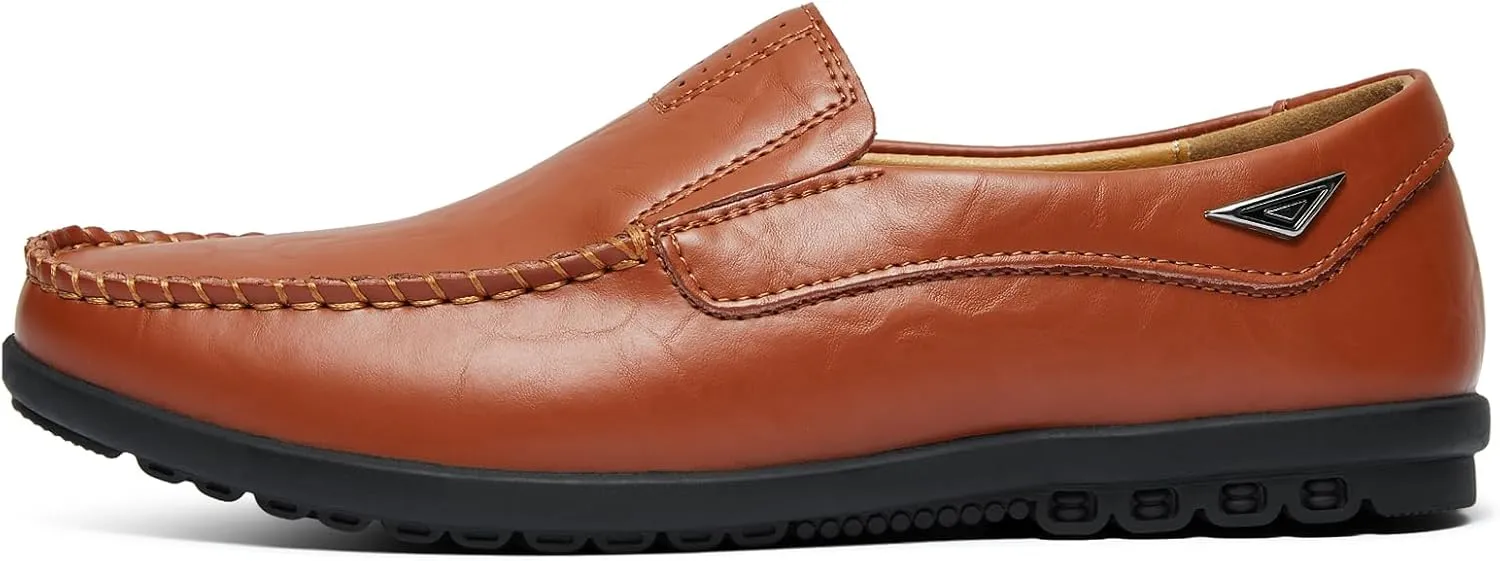 Go Tour Mens Casual Leather Fashion Slip-on Loafers Shoes