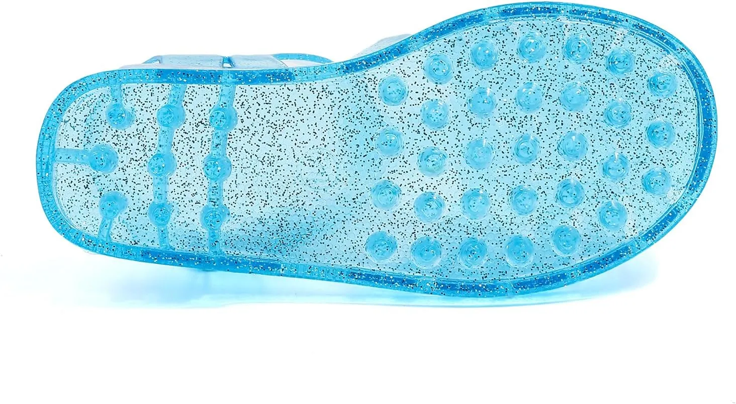 GUGUYeah Jelly Sandals for Girls,Closed Toe Princess Costume Summer Dress Shoes Fisherman Gladiator Water Beach Flat Sandals for Toddler/Little Kid/Big Kid