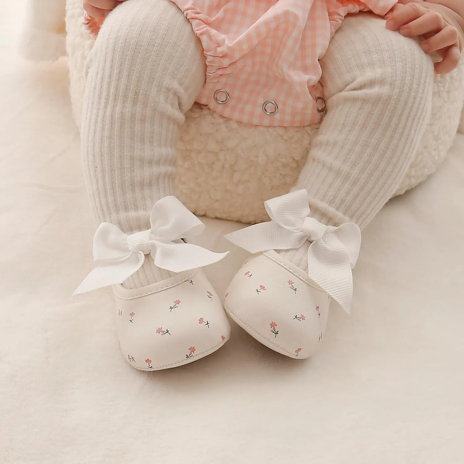 HsdsBebe Infant Baby Girls Mary Jane Flats Bow Non-Slip Soft Sole Princess Toddler First Walkers Sneaker Wedding Dress Shoes