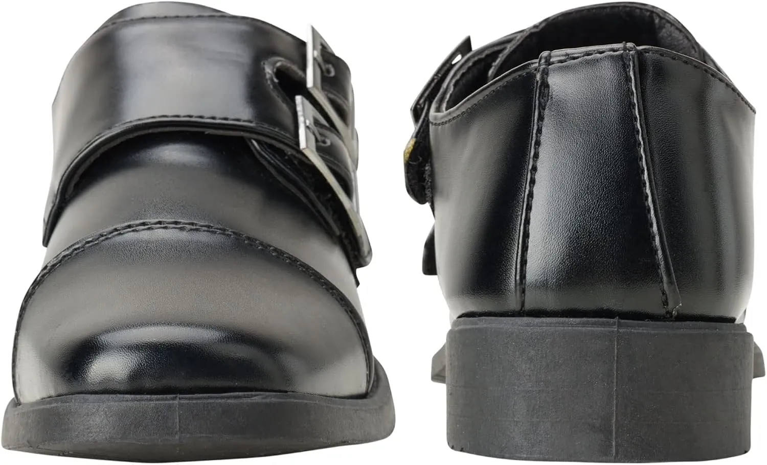 Josmo Boys Dress Shoes  Hook and Loop Double Monk Strap Cap Toe Oxford Loafers (Little Kid/Big Kid)