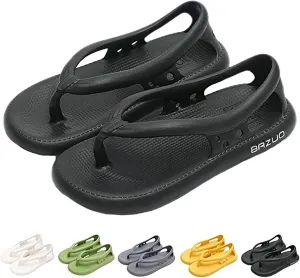 KIDELI Bazuo Sandals, Bazuo Flip Flops, Comfort Walking Flip Flops Sandals, Summer Couples Non-Slip Outdoor Beach Bathroom Slippers