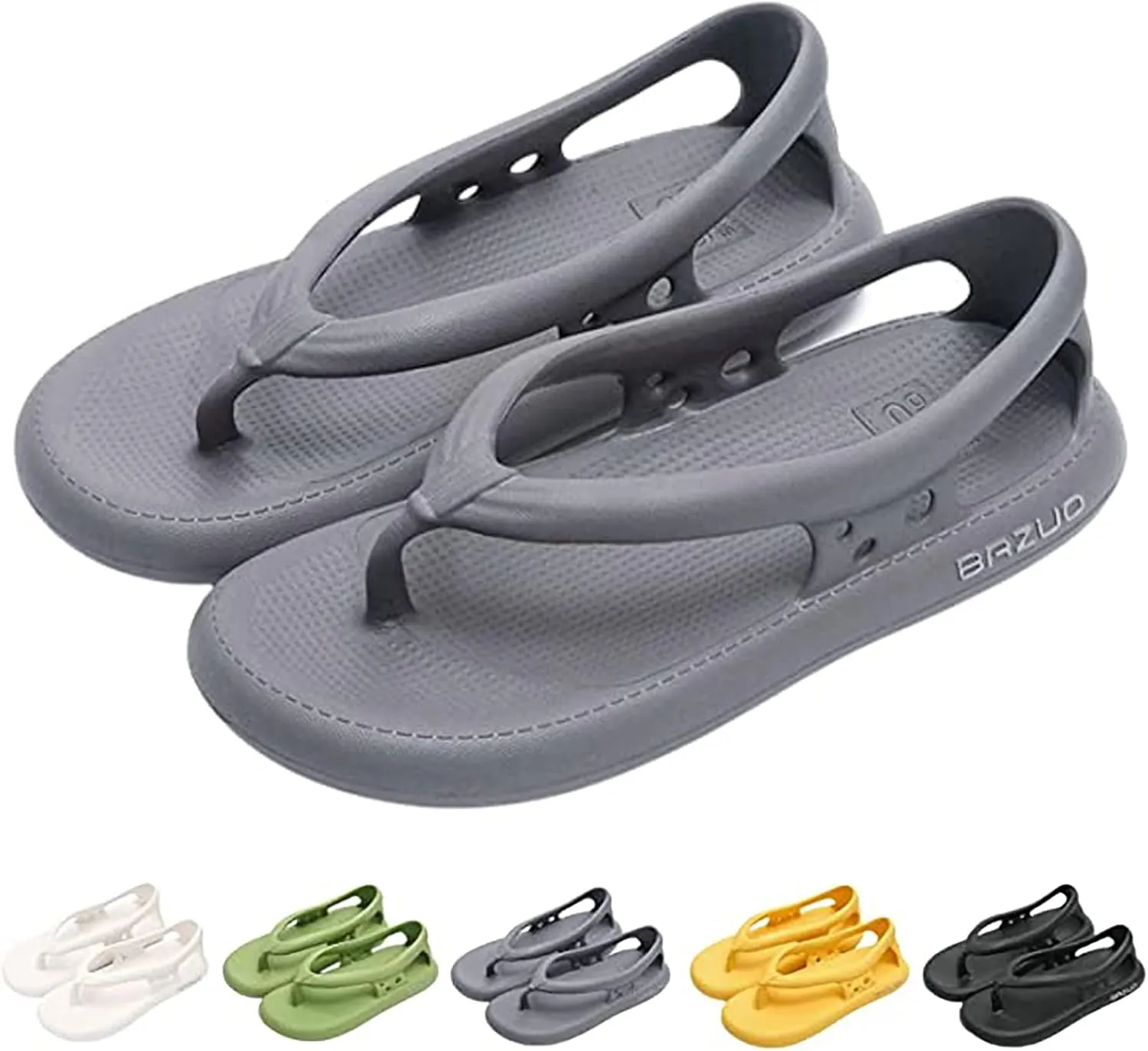 KIDELI Bazuo Sandals, Bazuo Flip Flops, Comfort Walking Flip Flops Sandals, Summer Couples Non-Slip Outdoor Beach Bathroom Slippers