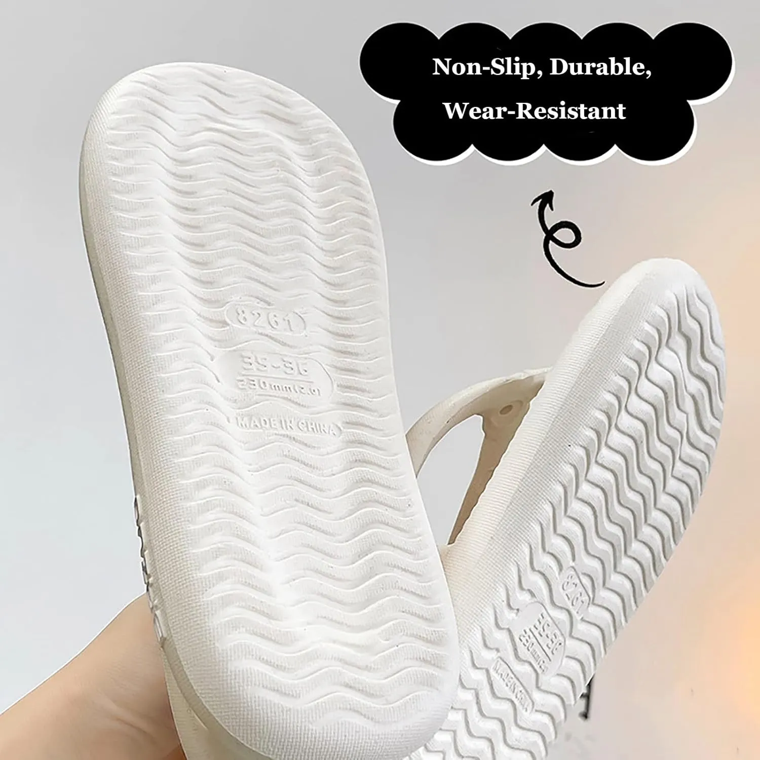 KIDELI Bazuo Sandals, Bazuo Flip Flops, Comfort Walking Flip Flops Sandals, Summer Couples Non-Slip Outdoor Beach Bathroom Slippers