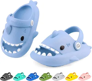 Kids Shark Cloud Slides | Boys Girls Slip On Sandals | Toddler Beach Slippers | Youth Fish Flip Flops Pool Shower Shoes