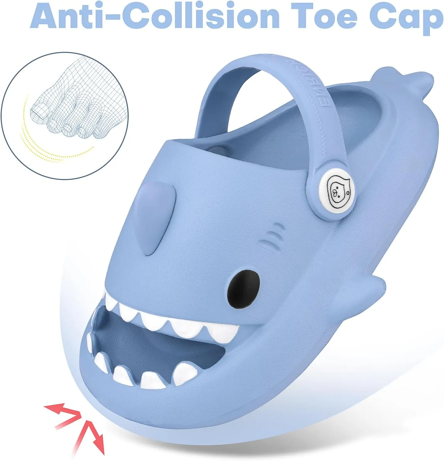 Kids Shark Cloud Slides | Boys Girls Slip On Sandals | Toddler Beach Slippers | Youth Fish Flip Flops Pool Shower Shoes