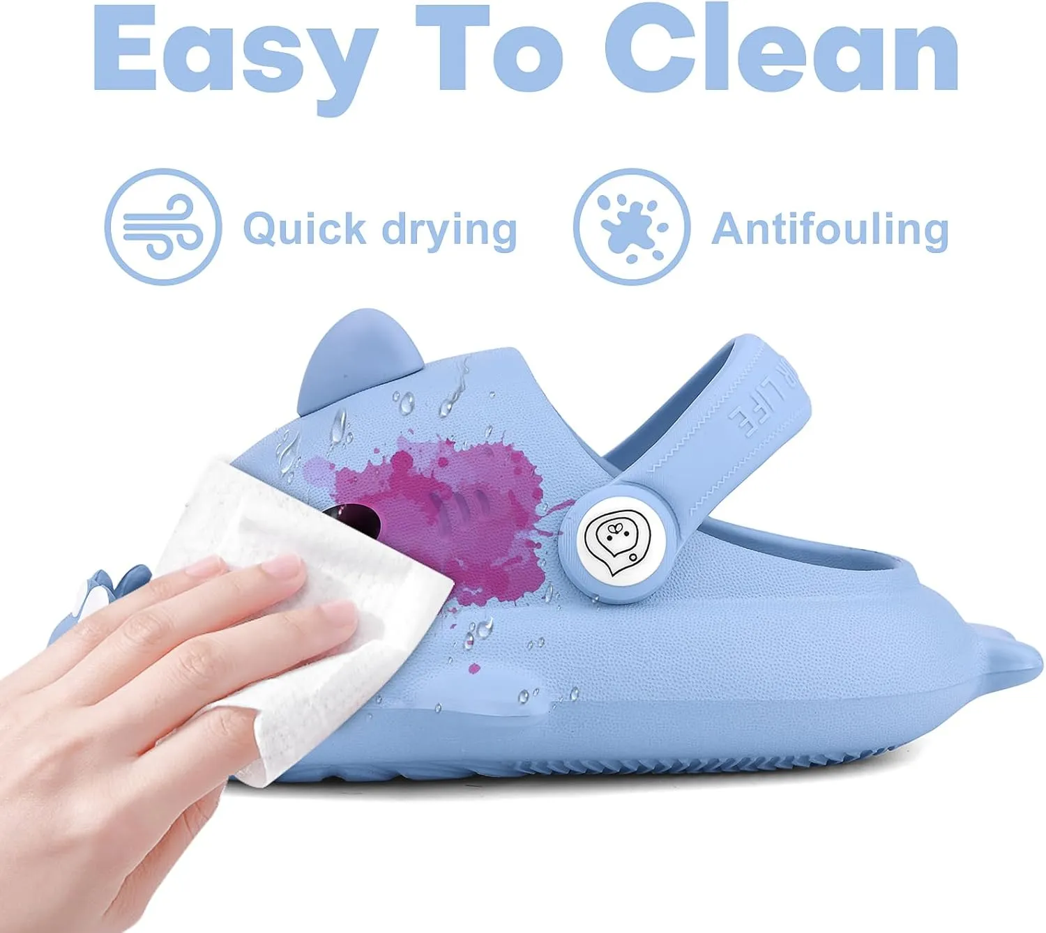 Kids Shark Cloud Slides | Boys Girls Slip On Sandals | Toddler Beach Slippers | Youth Fish Flip Flops Pool Shower Shoes
