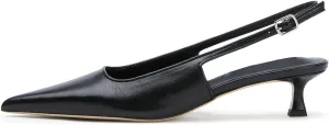 KysBloes Pointed Toe Slingback Kitten Heels for Women Low Heel Pointed Toe Pumps Formal Dress Shoes Sling Back Heels
