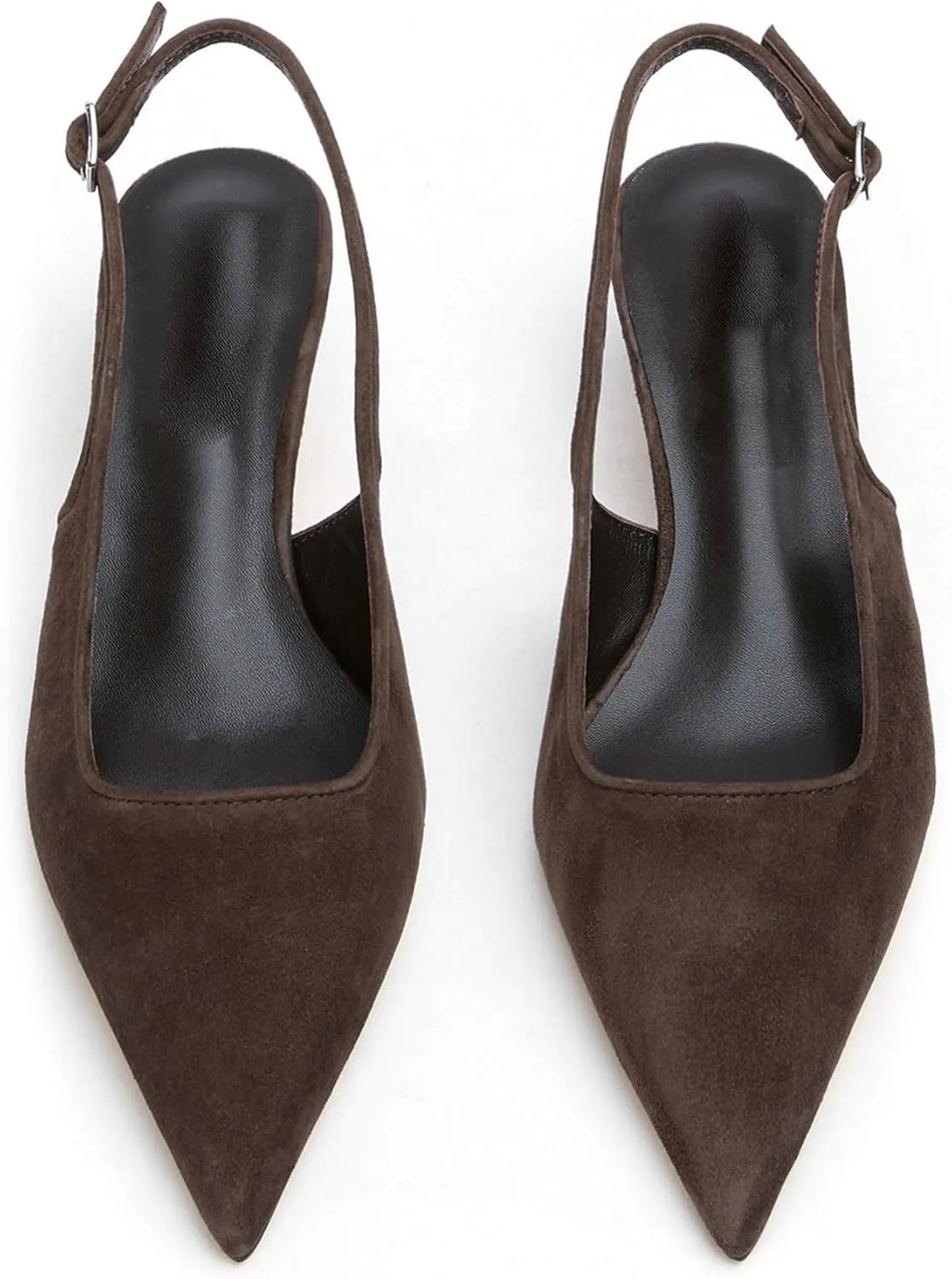 KysBloes Pointed Toe Slingback Kitten Heels for Women Low Heel Pointed Toe Pumps Formal Dress Shoes Sling Back Heels