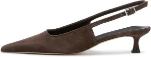 KysBloes Pointed Toe Slingback Kitten Heels for Women Low Heel Pointed Toe Pumps Formal Dress Shoes Sling Back Heels