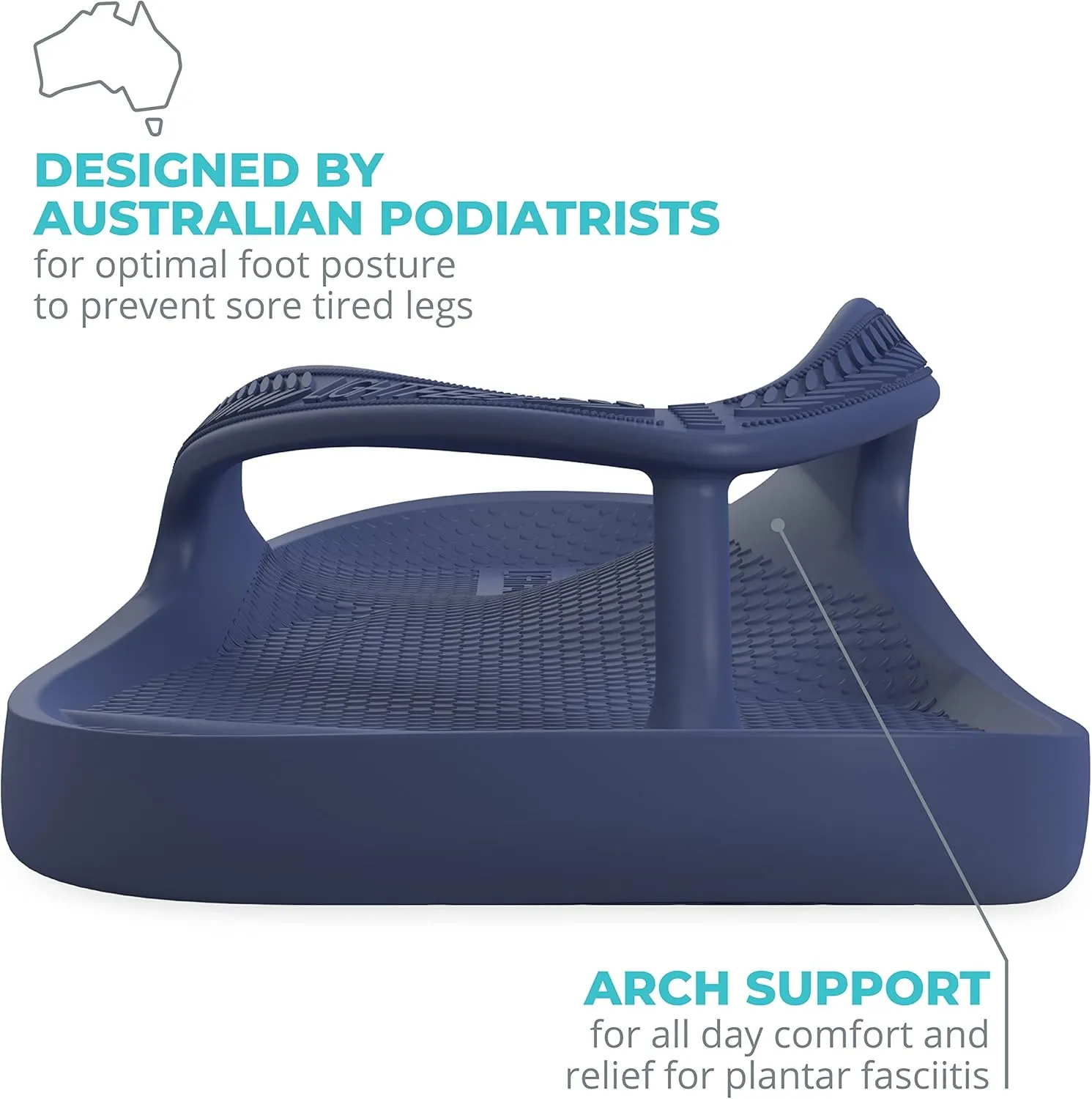 LightFeet Arch Support Flip Flops  Australian Podiatrists Designed FlipFlops for Women & Men Prevent Tired Aching Legs | Unisex Orthotic Plantar Fasciitis Flip Flops Made From Recycled Materials