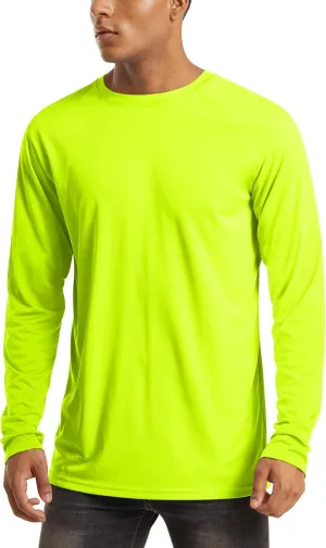 MAGCOMSEN Men's Long Sleeve Shirts UPF 50  UV Sun Protection Athletic Shirts for Hiking Running Workout Rash Guard