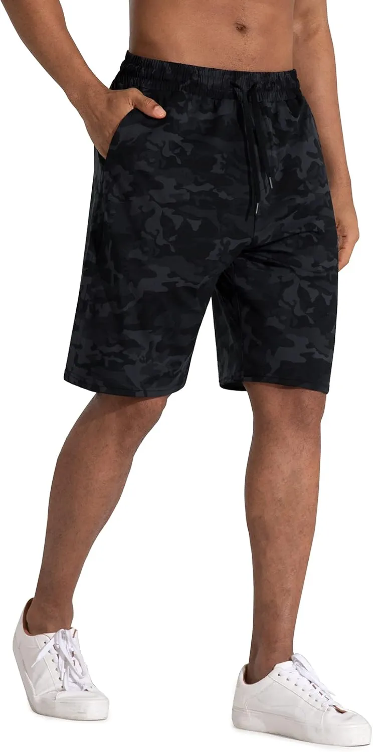 Men's Lounge Shorts with Deep Pockets Loose-fit Jersey Shorts for Running,Workout,Training, Basketball