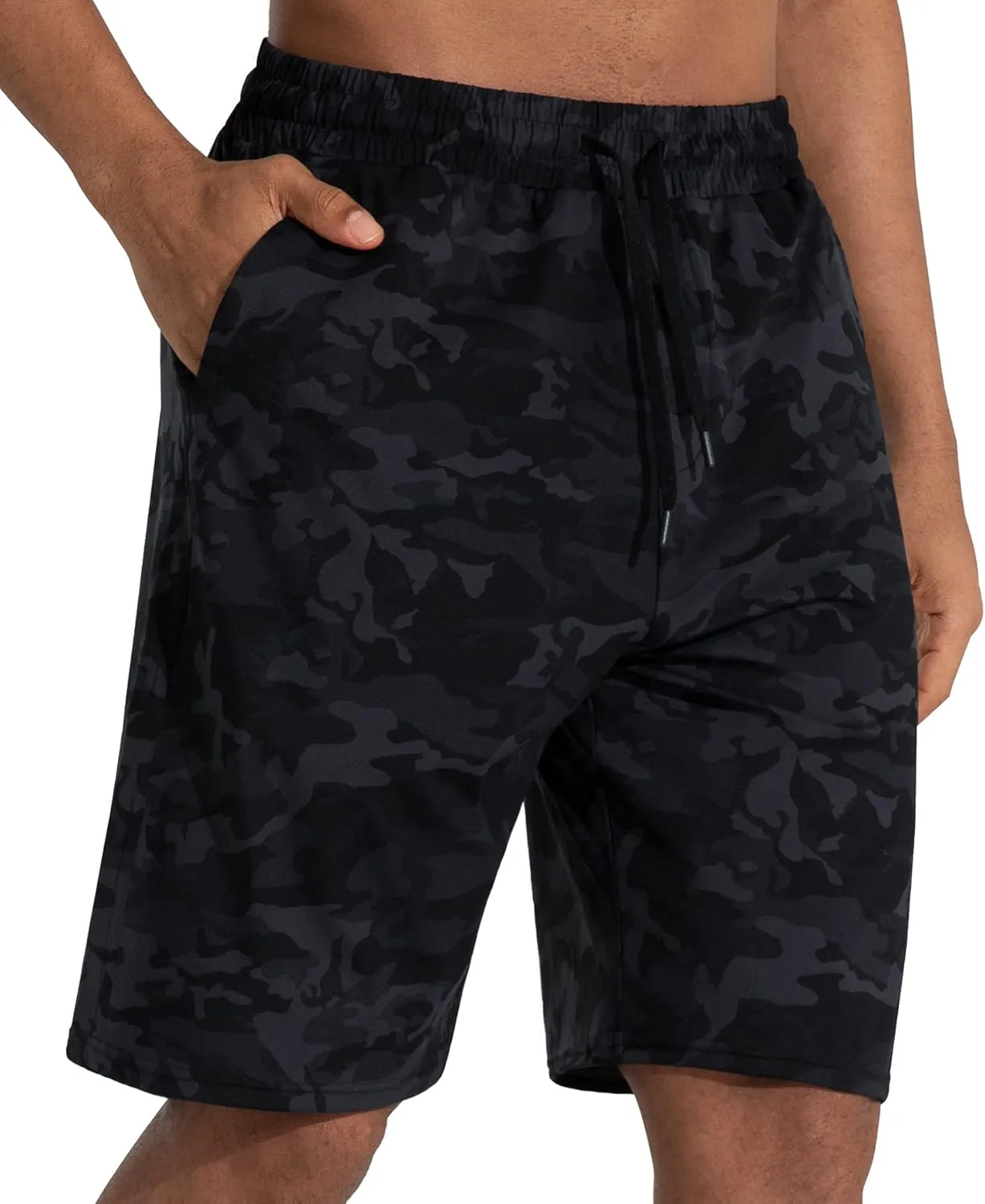 Men's Lounge Shorts with Deep Pockets Loose-fit Jersey Shorts for Running,Workout,Training, Basketball