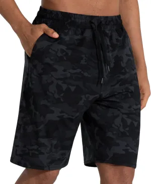 Men's Lounge Shorts with Deep Pockets Loose-fit Jersey Shorts for Running,Workout,Training, Basketball