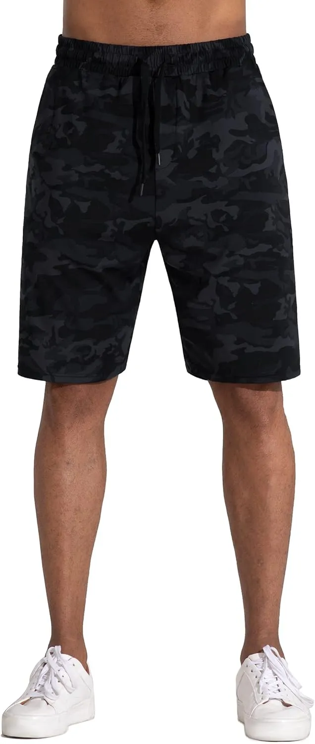 Men's Lounge Shorts with Deep Pockets Loose-fit Jersey Shorts for Running,Workout,Training, Basketball