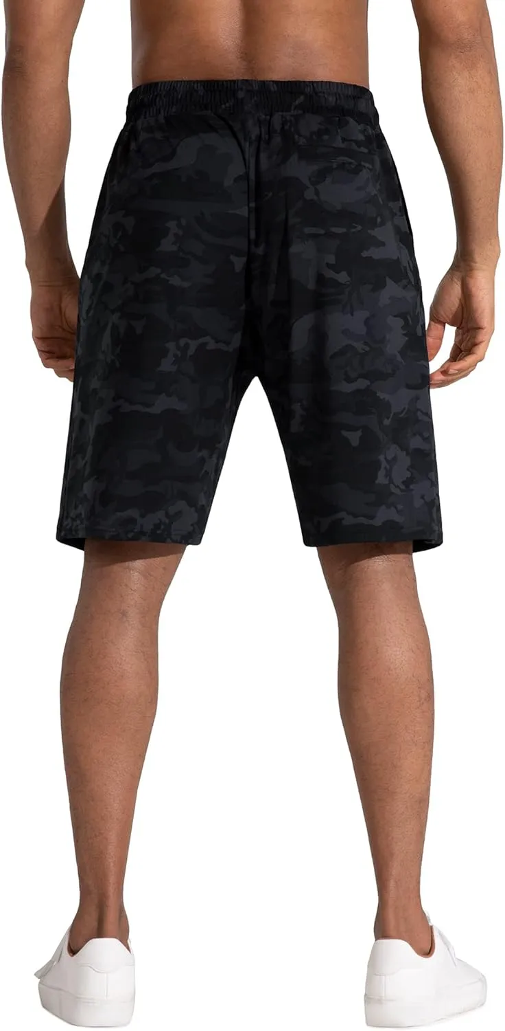 Men's Lounge Shorts with Deep Pockets Loose-fit Jersey Shorts for Running,Workout,Training, Basketball