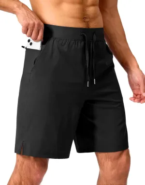 Men's Running Shorts with Zipper Pockets 7"/ 5"/ 9" Lightweight Quick Dry Basketball Gym Workout Athletic Shorts for Men