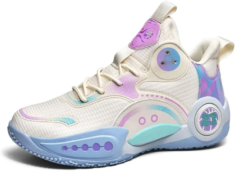 Men's Women's Basketball Shoes High Top Ultra-Light Fashion Anti Slip Breathable Sneakers
