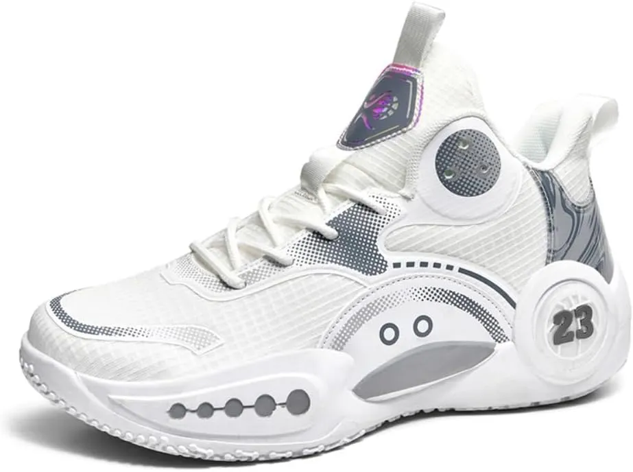 Men's Women's Basketball Shoes High Top Ultra-Light Fashion Anti Slip Breathable Sneakers