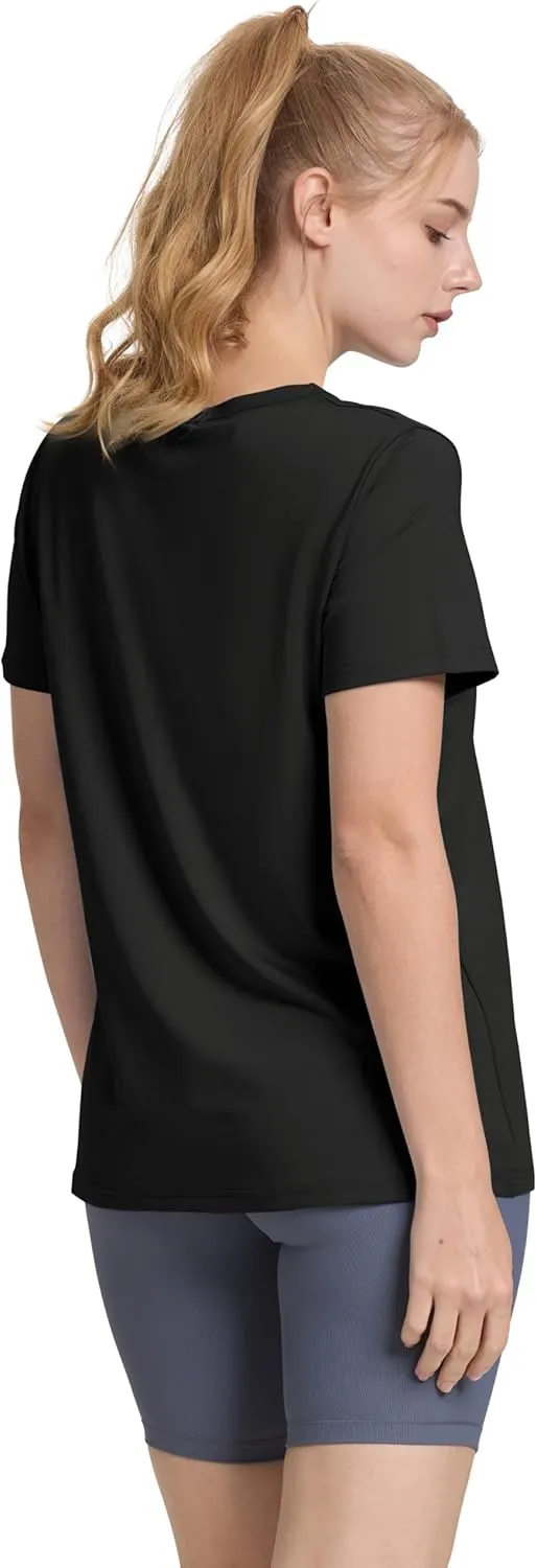 OFEEFAN Workout Tops for Women UPF 50  Breathable Quick Dry Loose Fit T Shirt Outdoor Yoga Running Hiking Gym Tee Top