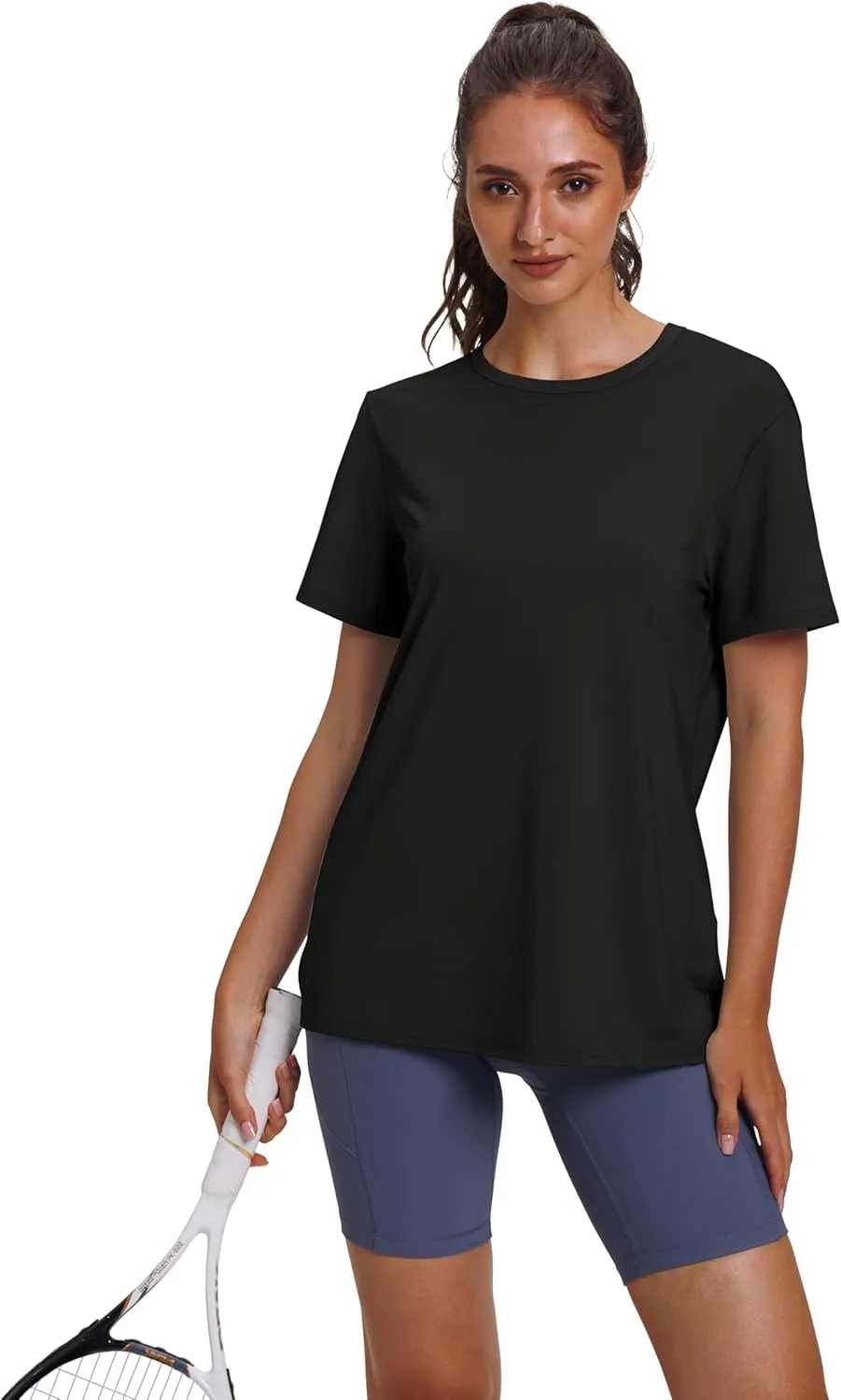 OFEEFAN Workout Tops for Women UPF 50  Breathable Quick Dry Loose Fit T Shirt Outdoor Yoga Running Hiking Gym Tee Top