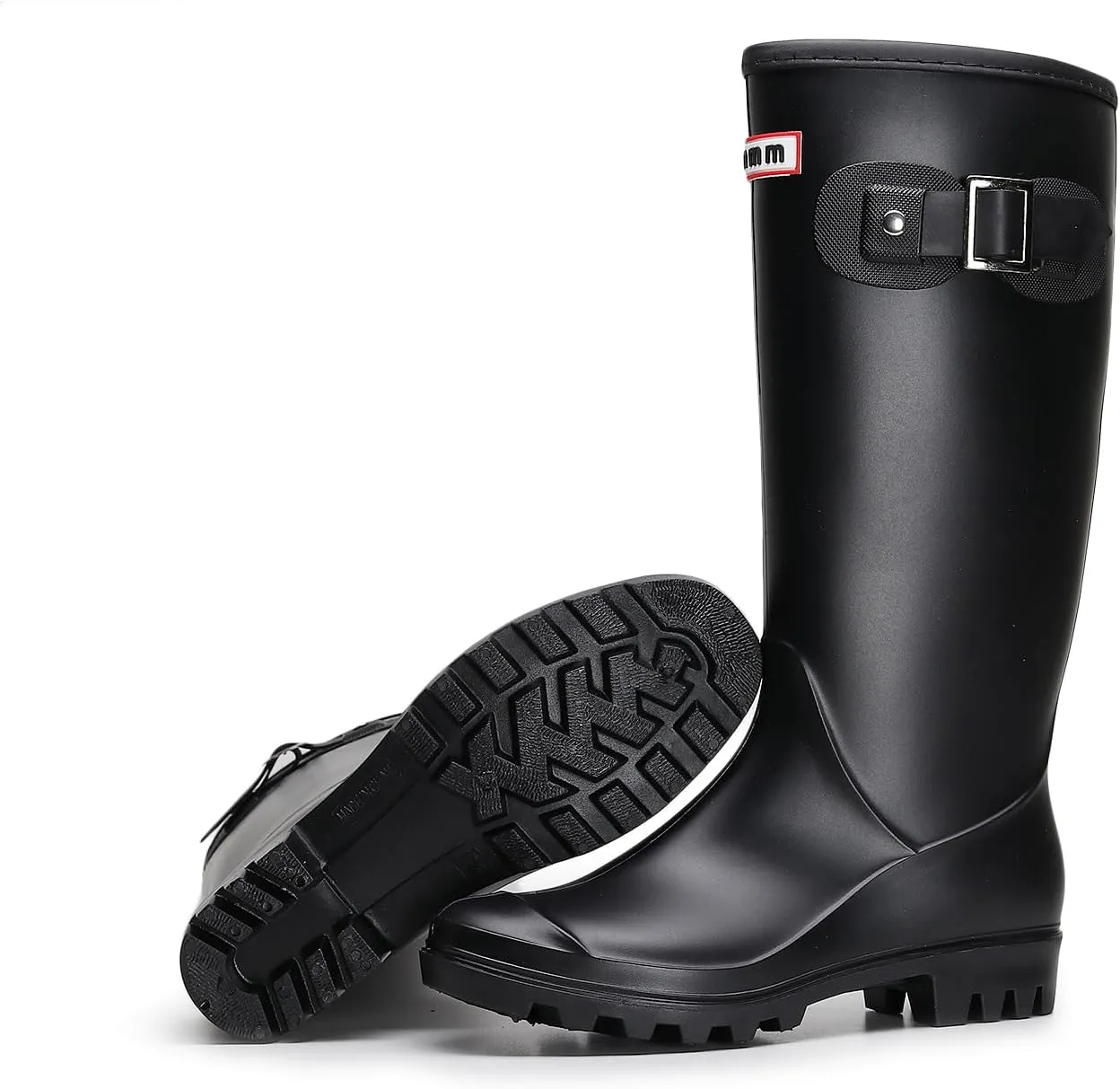 Rain Boots for Women, Waterproof Garden Shoes Womens Rubber Boots, Non-Slip Knee-high Rainboots for Ladies, Lightweight Women Work Tall Fishing Boots, Fashion Mid-Calf Rain Shoes for Outdoor