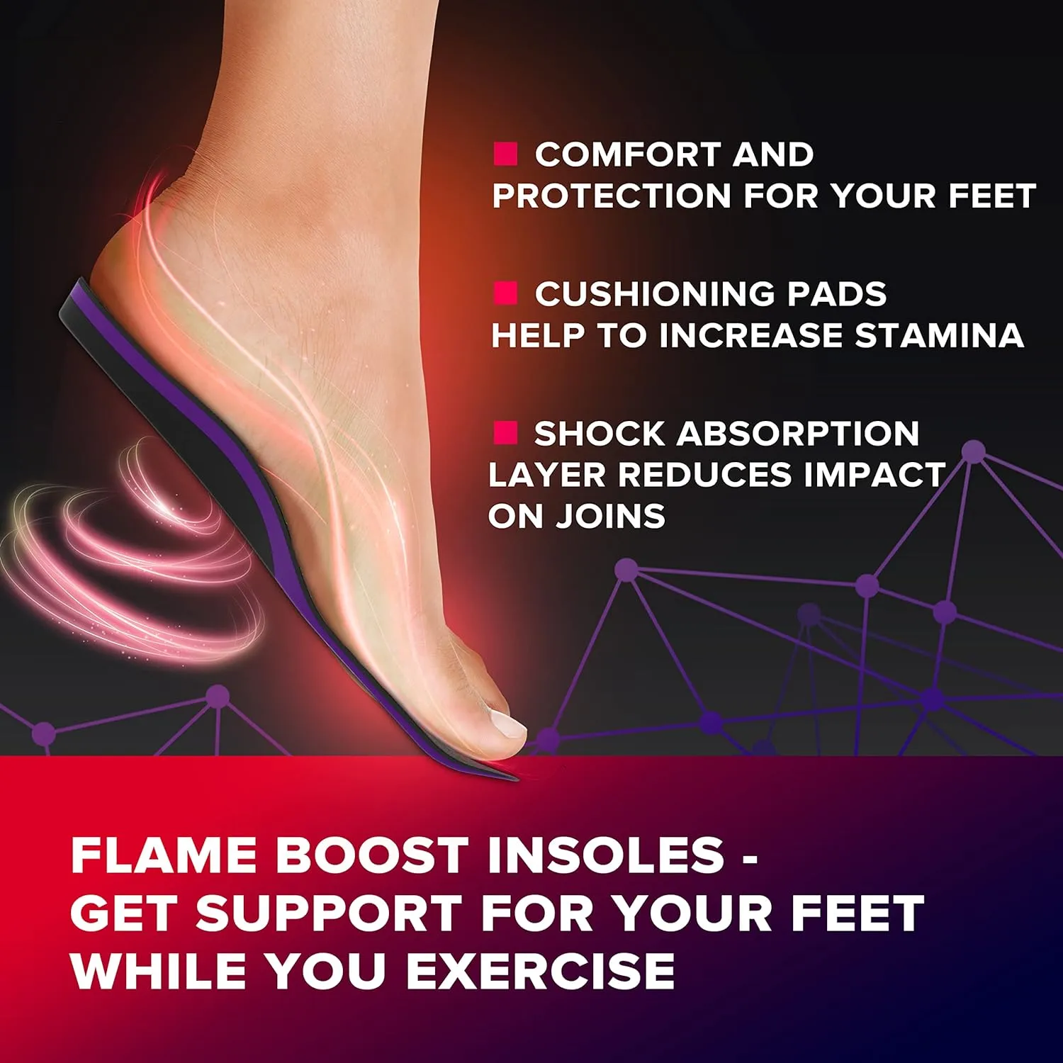 Running Athletic Shoe Insoles Men Women - Sport Insole - Shock Absorption Inserts - Walking Hiking Hockey Tennis Basketball - Orthotic Comfort Cushions Inserts Sneakers