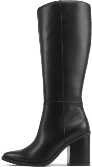 Soda VAPOR ~ Women Pointed Toe Medium Heel Knee-High Boot with Side Zipper