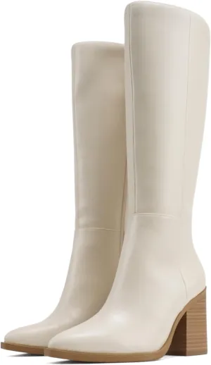 Soda VAPOR ~ Women Pointed Toe Medium Heel Knee-High Boot with Side Zipper