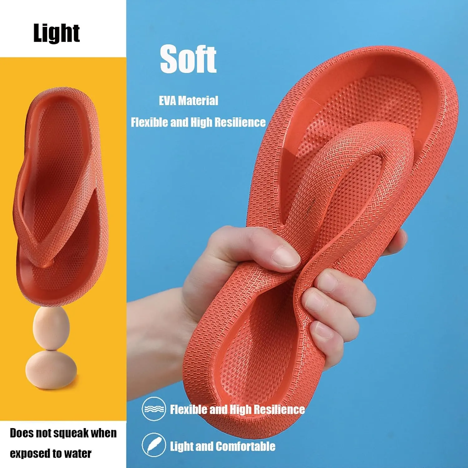Unisex Cloud Slides Flip Flops Slippers,Non-Slip Quick Drying Outdoor Indoor Slides for Women Men,Fashion Super Soft Sole EVA Home Thick Platform Slides Bathroom Flip Flops