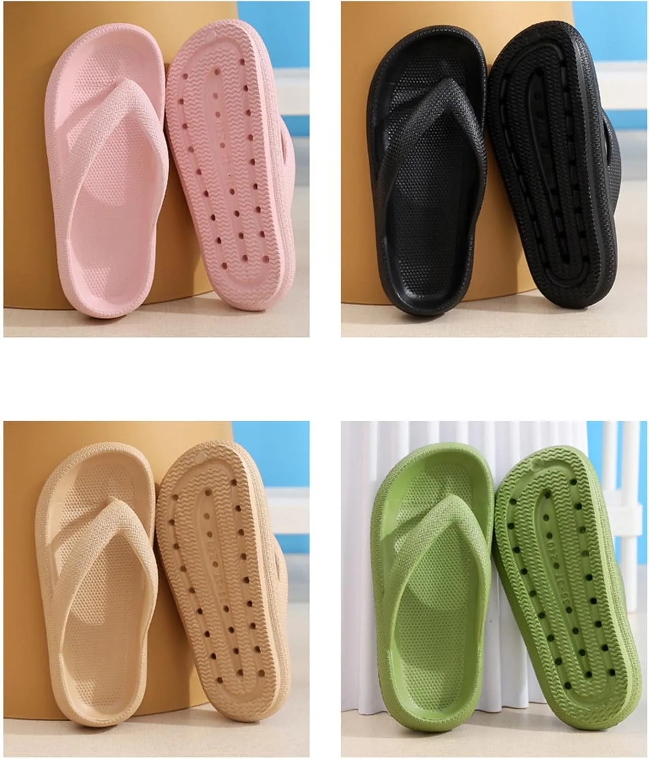 Unisex Cloud Slides Flip Flops Slippers,Non-Slip Quick Drying Outdoor Indoor Slides for Women Men,Fashion Super Soft Sole EVA Home Thick Platform Slides Bathroom Flip Flops