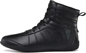 Weight Lifting Shoes for Men High-top Wrestling Boots Indoor Gym Sports Comprehensive Training Shoes For Wrestling, Mma, Martial Arts, Powerlifting And Bodybuilding ( Color : Black , Size : 11.5 Women