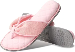 Women's House Slippers Memory Foam Cozy Spa Thong Flip Flops Indoor Slippers Assorted Colors Grey Velvet Lining Lightweight Open Toe Soft Room Sandals